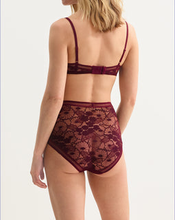 Acacia High-waisted Brief Burgundy