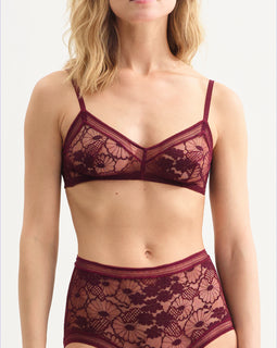 Acacia High-waisted Brief Burgundy