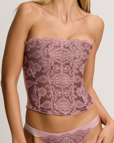Porcelain Strapless Bustier Vintage Pink