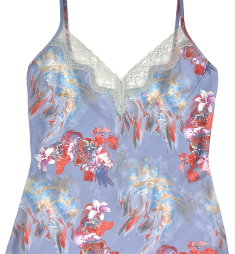 Cami & Tap Shorts Set Feather Flowers