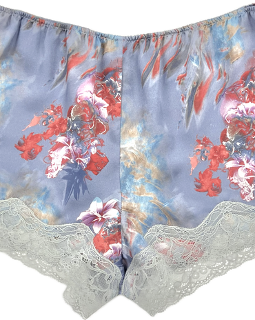 Cami & Tap Shorts Set Feather Flowers
