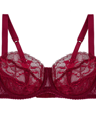 Simone Red Balcony Bra