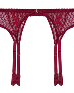 Simone Red Suspender Belt