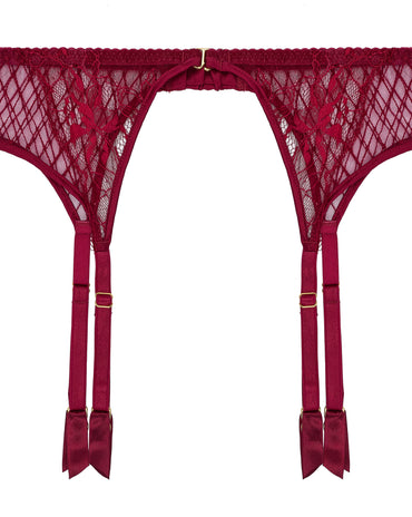 Simone Red Suspender Belt