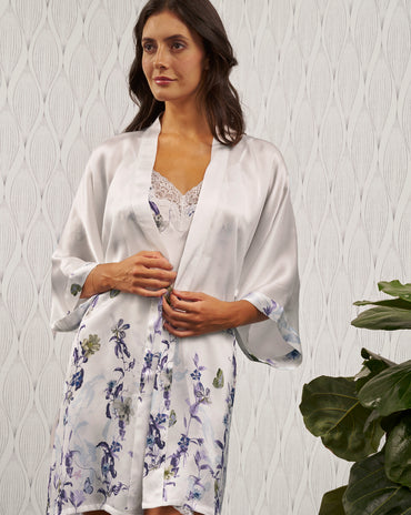 Silk Short Kimono Spring Prairie