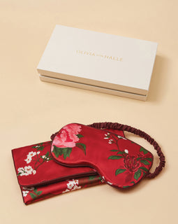 Audrey Tardieu Red Floral Eye Mask