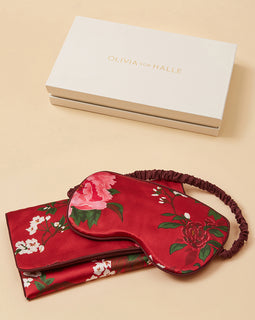 Audrey Tardieu Red Floral Eye Mask