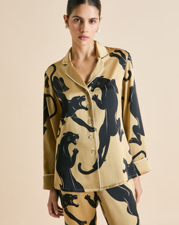 Lila Perriand Gold Panther Pajamas