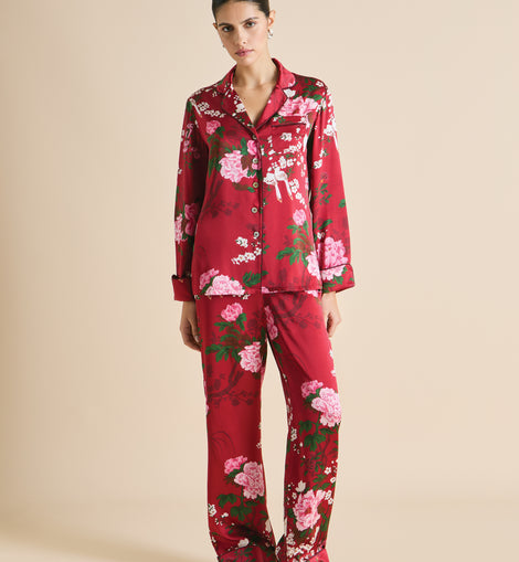 Lila Tardieu Red Floral Pajamas